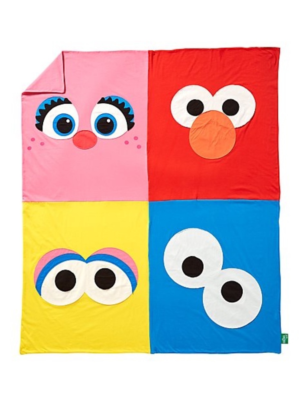 Sesame Street Muppet Character Throw Blanket color blocks